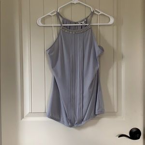 Embellished halter blouse